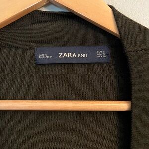 Zara Knit Forest Green Oversized Cardigan